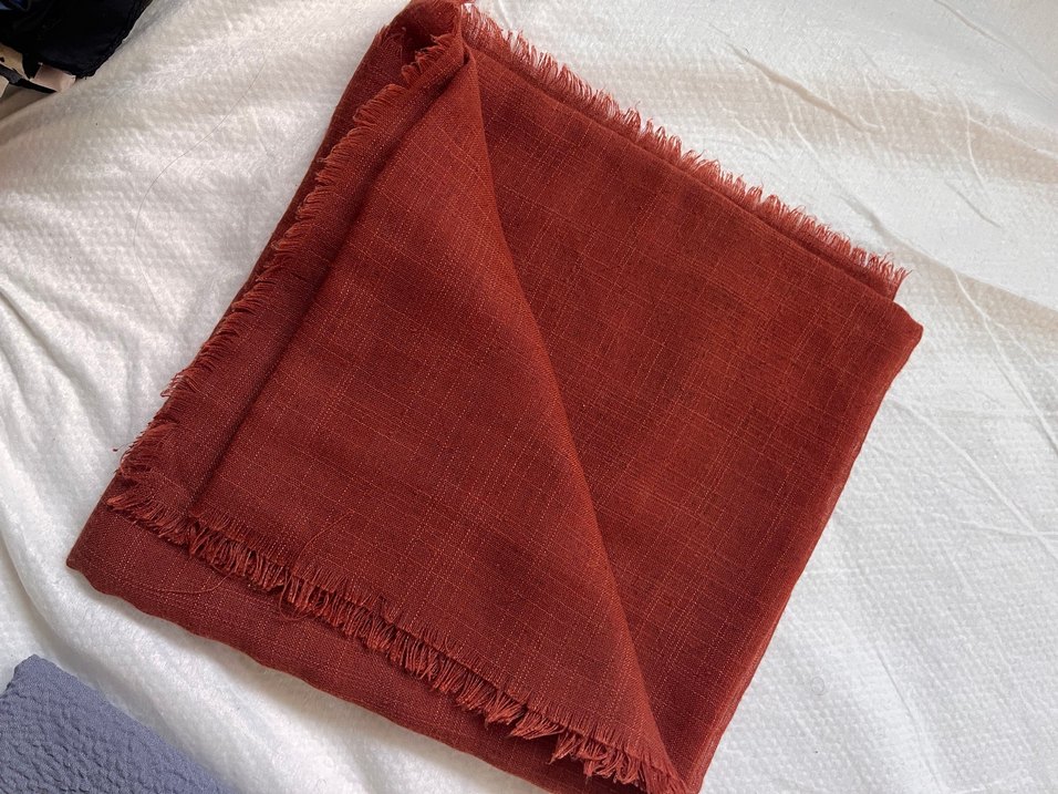 Gri Kadın Keten Pilili Pareo - Görsel 3