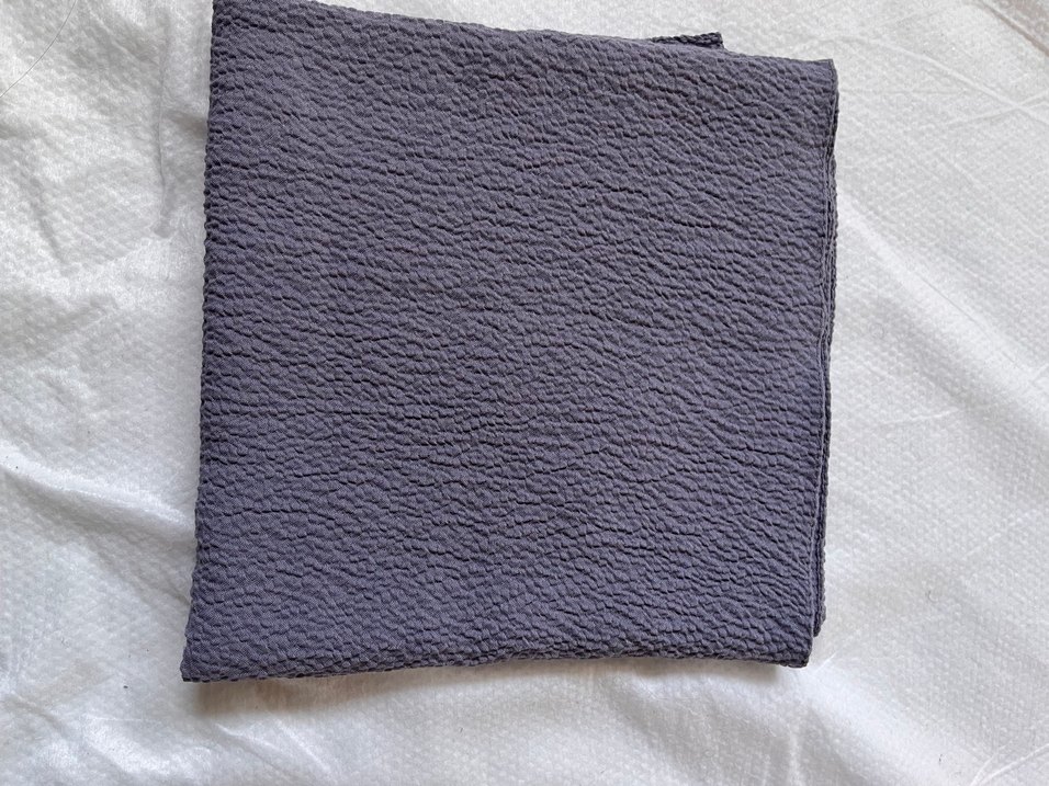 Gri Kadın Keten Pilili Pareo - Görsel 2