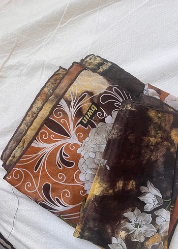 Bohem Tarz Kahverengi Desenli eşarp - Görsel 2