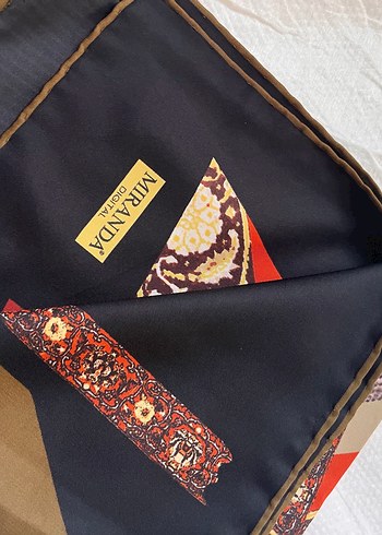 Bohem Tarz Kahverengi Desenli eşarp - Görsel 15