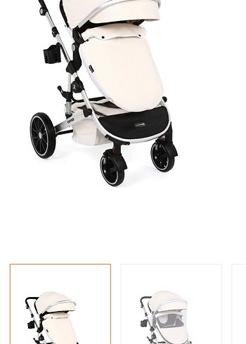 Beyaz Çok Fonksiyonlu Bebek Arabası - Görsel 5