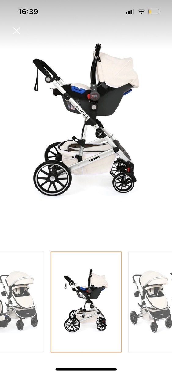 Beyaz Çok Fonksiyonlu Bebek Arabası - Görsel 2