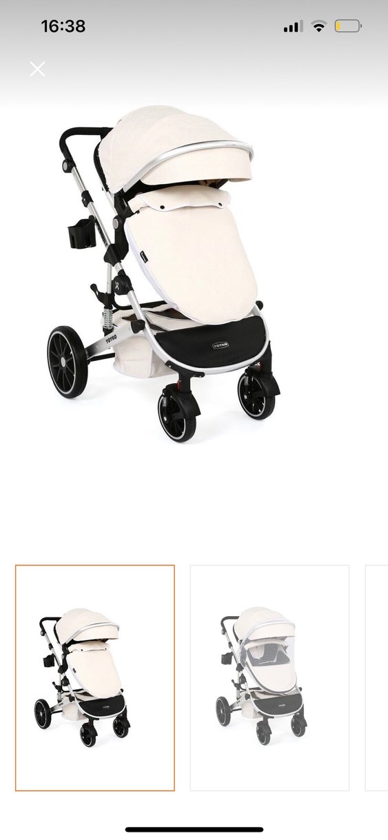 Beyaz Çok Fonksiyonlu Bebek Arabası - Görsel 5