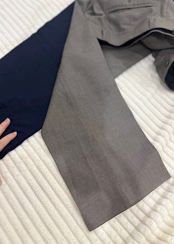 Adam Gri Kumaş Kemerli Pantolon - Görsel 4
