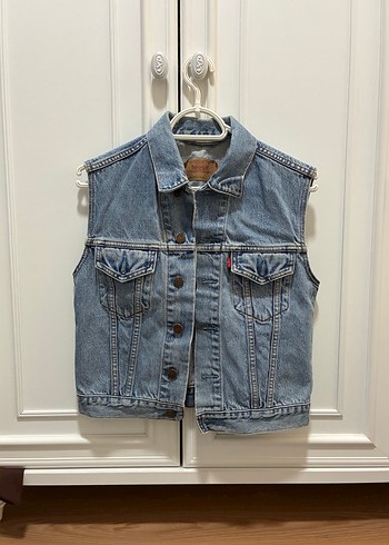 Levis Levi S Acik Mavi Kolsuz Denim Yelek