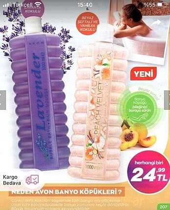 Avon banyo köpükleri dün jelleri 15 tl