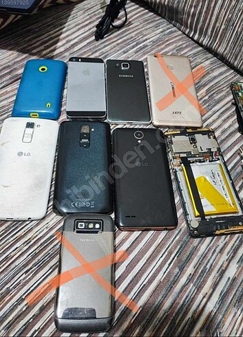 7 adet android cep telefonu