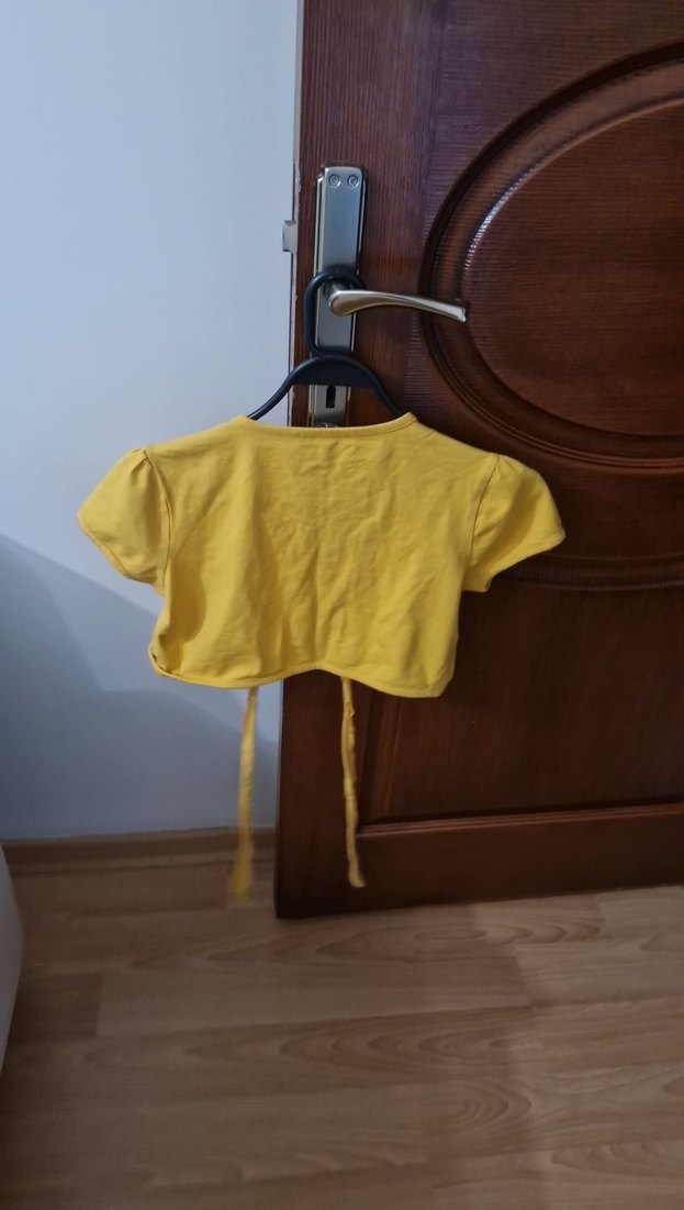 Kız Çocuk Sarı penye Bolero - Görsel 2