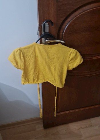 Kız Çocuk Sarı Kısa Kollu Kemerli Bolero - Görsel 2