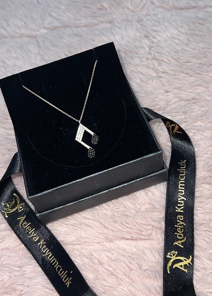 Taşlı gümüş kolye - Görsel 2