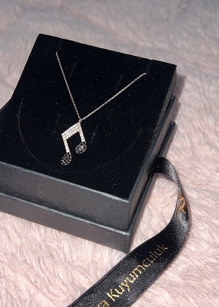 Taşlı gümüş kolye - Görsel 3