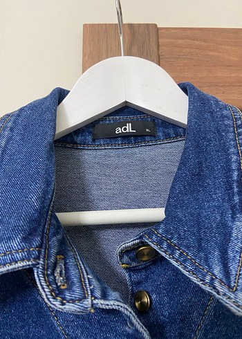 Düğmeli Lacivert Midi Denim Elbise - Görsel 3