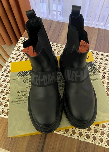 Harley Siyah Kadın Biker Botlar, Tokalı, Kalın Topuklu - Görsel 7