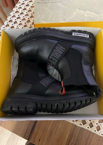 Harley Siyah Kadın Biker Botlar, Tokalı, Kalın Topuklu - Görsel 8