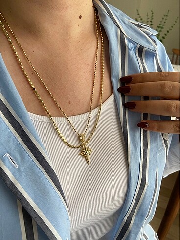 Çelik Kuyruklu Yıldız Kolye - Görsel 3