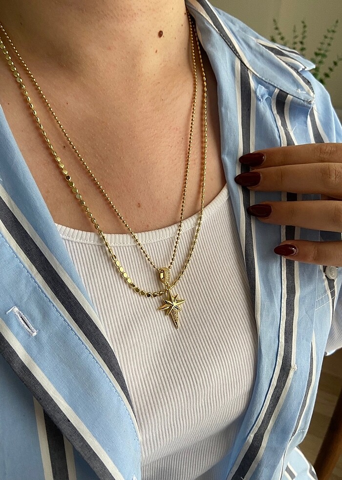 Çelik Kuyruklu Yıldız Kolye - Görsel 3