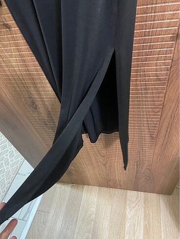 Bel Detaylı Siyah Elbise - Görsel 5