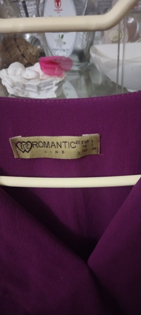 Mor Midi Kadın Sabahlık, Salaş Kesim - Görsel 3