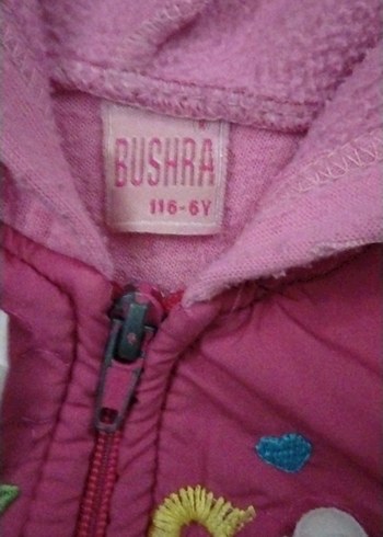 Kız Çocuk Kapüşonlu Nakışlı Fermuarlı Ceket - Görsel 5