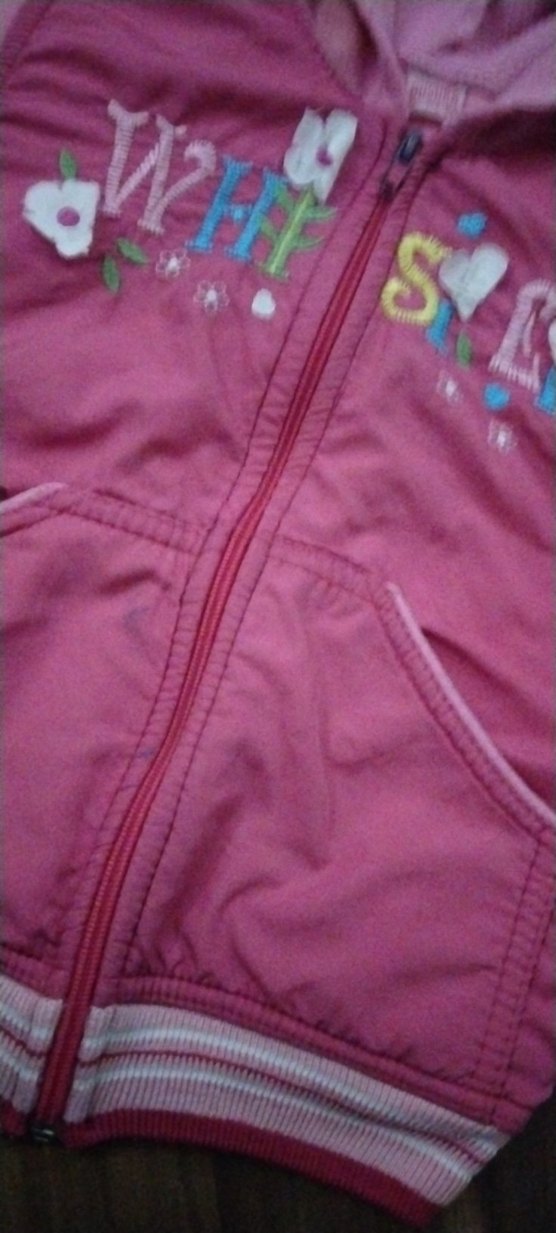 Kız Çocuk Kapüşonlu Nakışlı Fermuarlı Ceket - Görsel 3