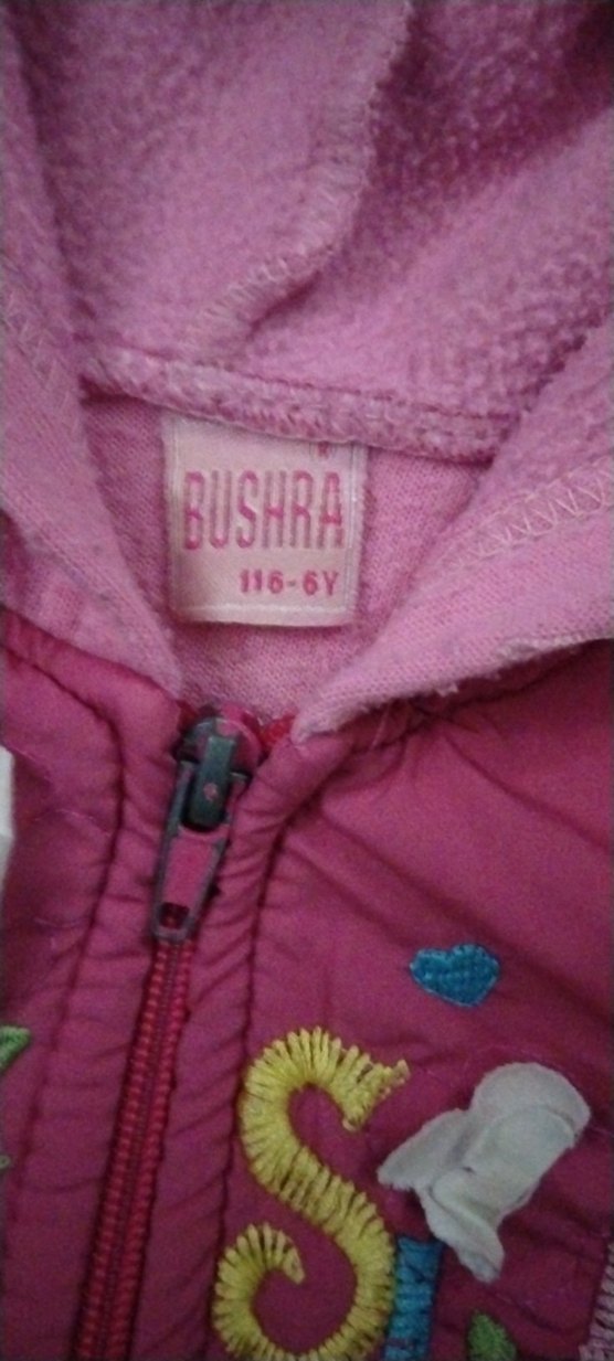 Kız Çocuk Kapüşonlu Nakışlı Fermuarlı Ceket - Görsel 5