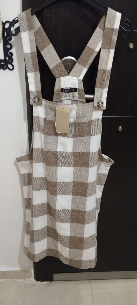 Bej Ekoseli Mutfak Önlüğü - Görsel 2