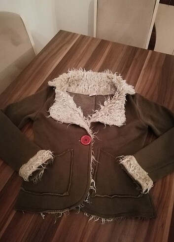 Bayan üst kürk tarz hırka kisa