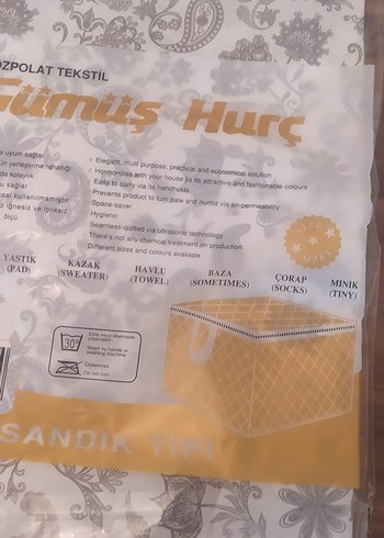 Özdilek Gri Desenli Camel sandık hurcu