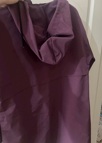 Mor Kapüşonlu Kadın Yağmurluk - Görsel 6