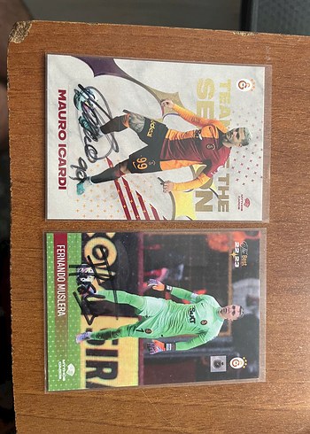 Mauro Icardi ve Fernando Muslera İmzalı Futbol Kartları