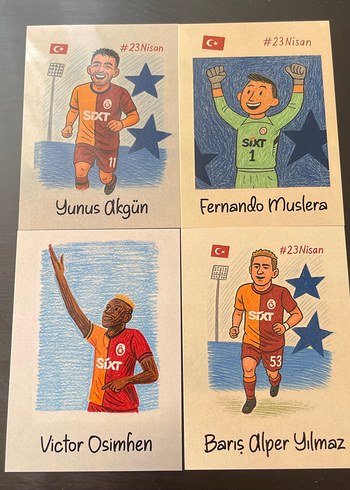 Galatasaray Futbolcuları 23 Nisan Kartları