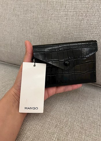 Mango Siyah Deri Kadın Cüzdan