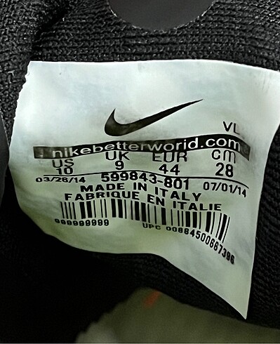 44 Beden turuncu Renk Nike Hypervenom Krampon