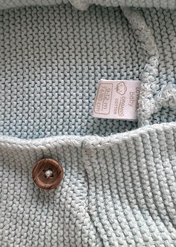 Gri Düğmeli Örgü Bebek Tulumu - Görsel 2