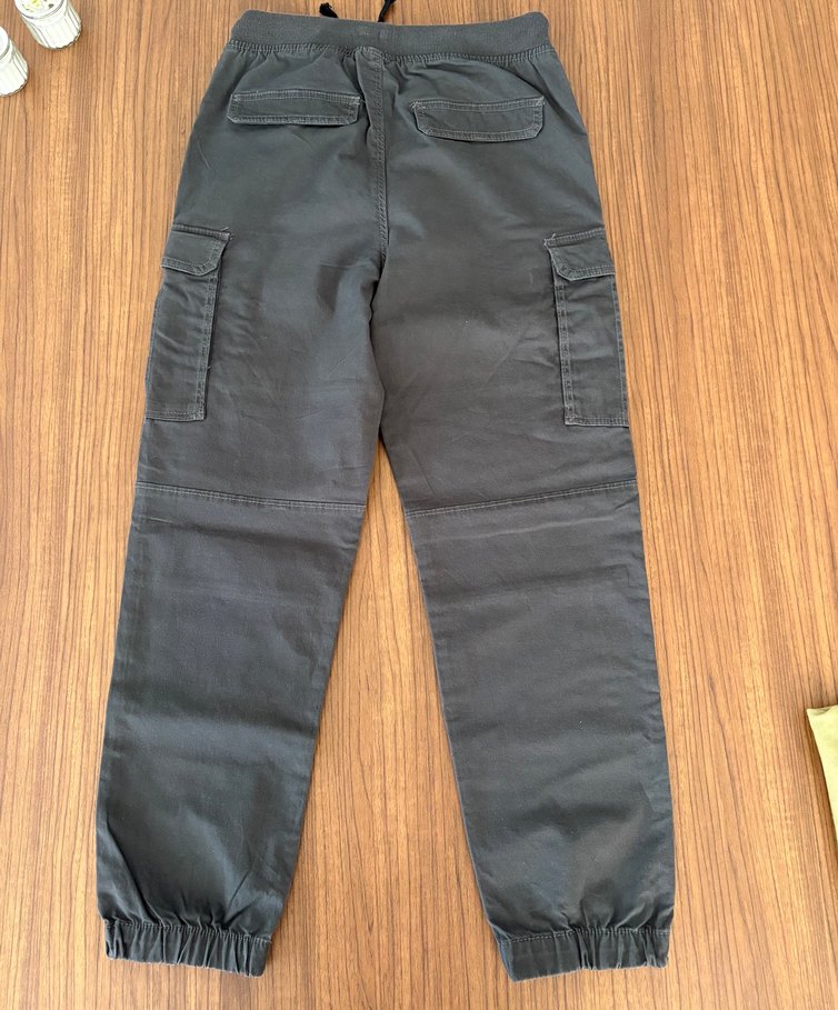Erkek Çocuk Gri Kargo Denim Pantolon - Görsel 2