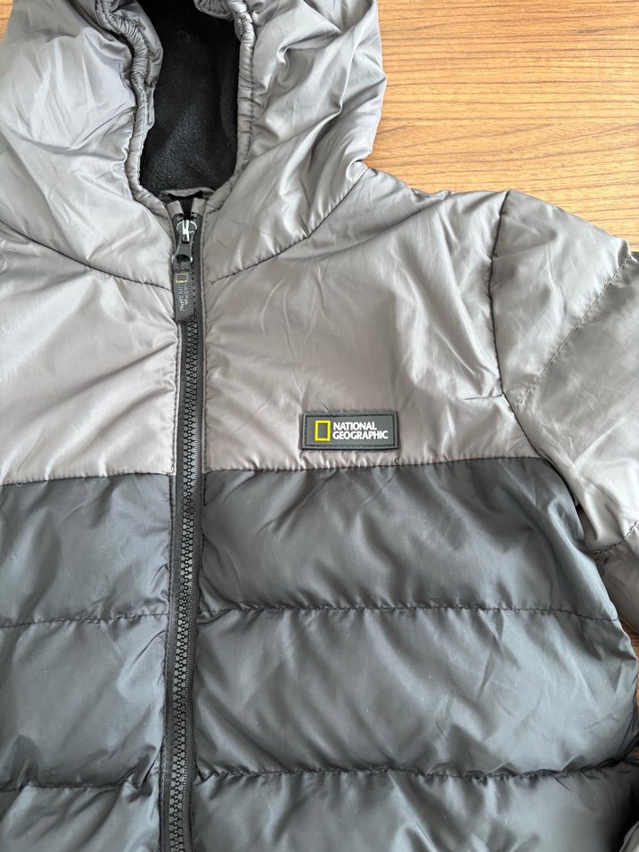 Gri Erkek Çocuk Kapüşonlu Mont - Görsel 4