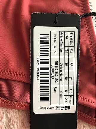 xs Beden kırmızı Renk Trendyol bikini altı