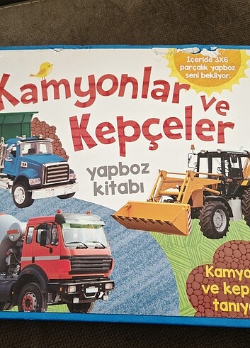 Kamyonlar kepçeler yapboz kitabı 