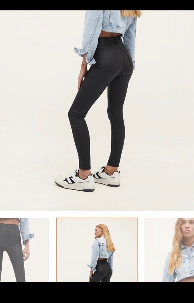 Siyah Kemerli Slim Fit Kadın Kot Pantolon - Görsel 2