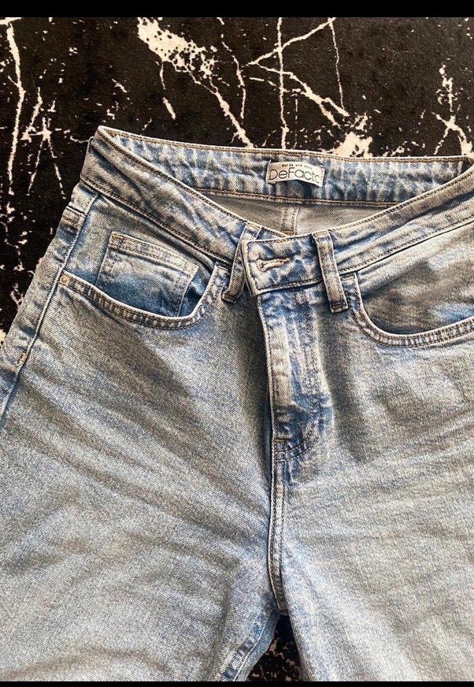 Bağlama Desenli Regular Fit Kadın Jean - Görsel 2