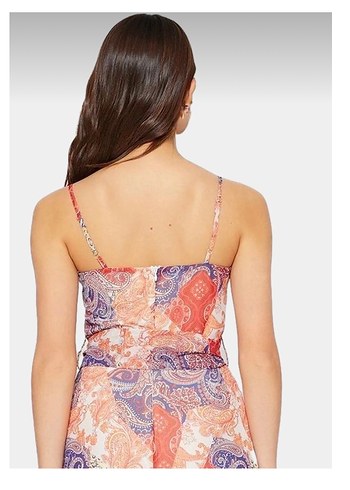 Bohem Çok Renkli Askılı Uzun Elbise - Görsel 2