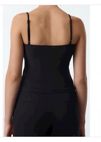 Siyah dekolte bluz - Görsel 2