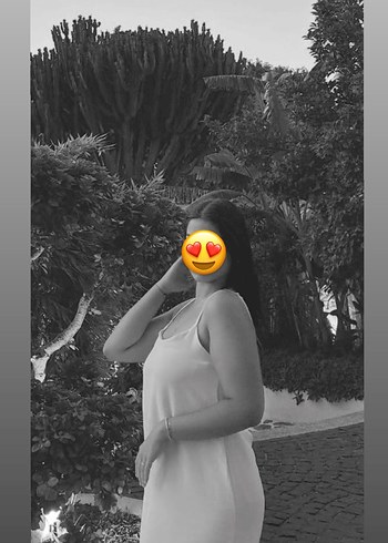 Beyaz V Yakalı Midi Elbise - Görsel 2