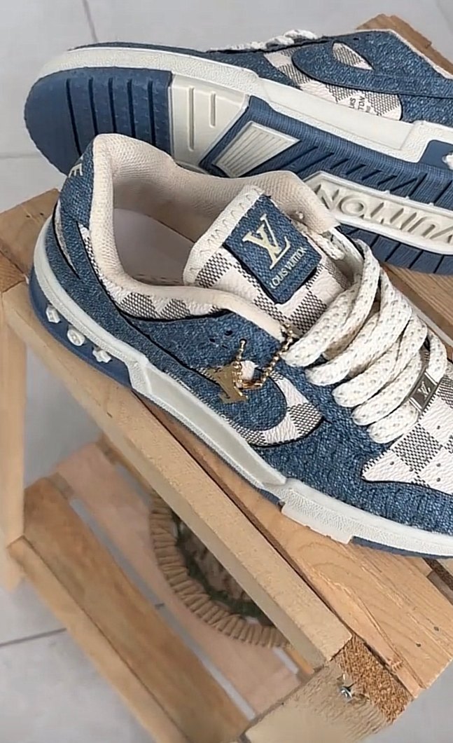 Nike Dunk Lous Vuitton(Mavi-Krem) - Görsel 2