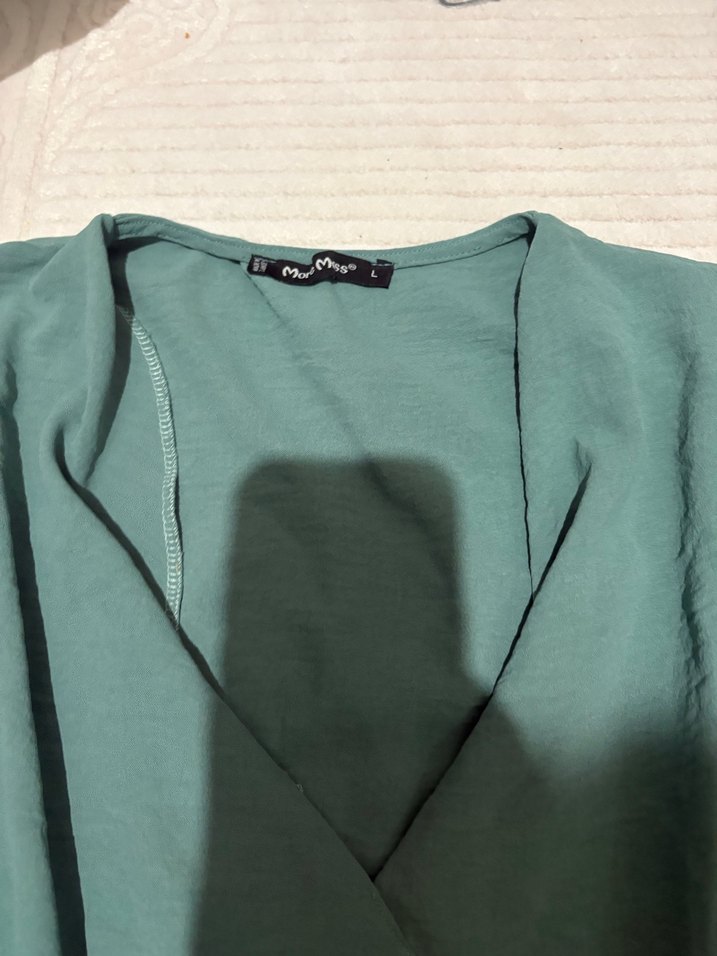 Kemerli V Yaka Uzun Kadın Tulum - Görsel 4