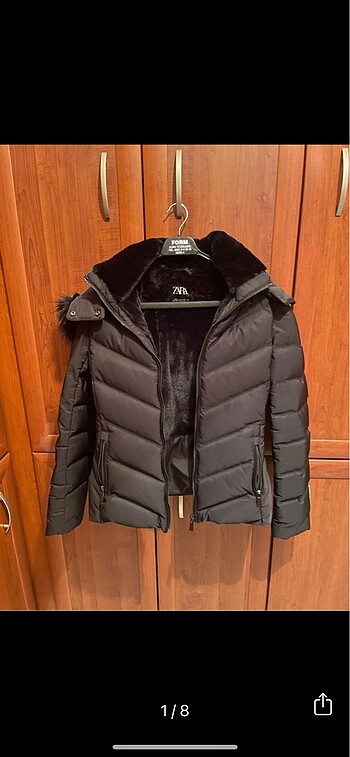Zara kaz tüyü mont