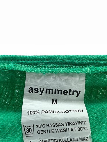 m Beden yeşil Renk Asymmetry Bluz %70 İndirimli.