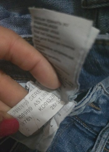 s Beden gri Renk Mavi Kadın Normal Kesim Denim Pantolon