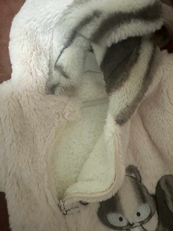 Kürk Detaylı Kapüşonlu Kız Çocuk Ceketi - Görsel 3