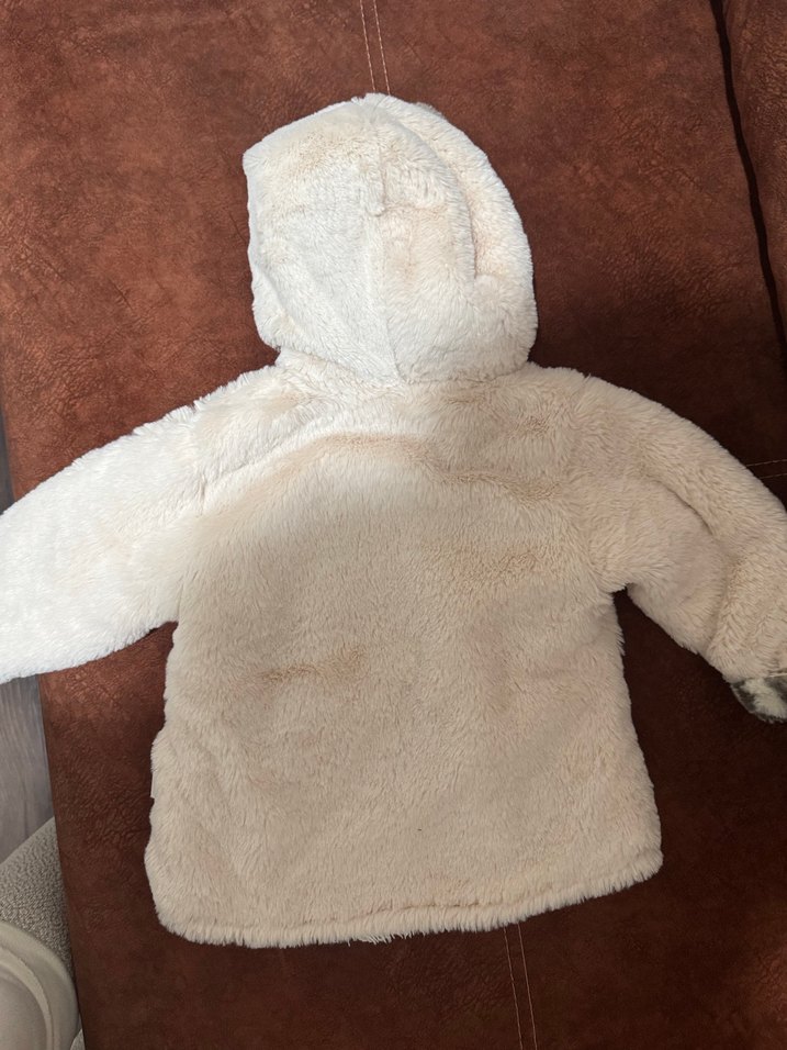 Kürk Detaylı Kapüşonlu Kız Çocuk Ceketi - Görsel 2